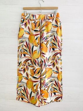 C&C California Linen Pants - Lemon Tropical Print